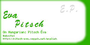 eva pitsch business card