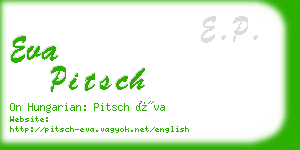 eva pitsch business card